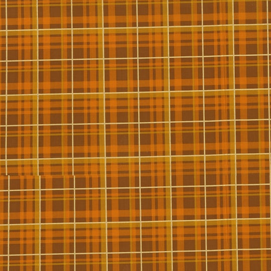 Fabric Traditions Rust Plaid Glitter Cotton Fabric